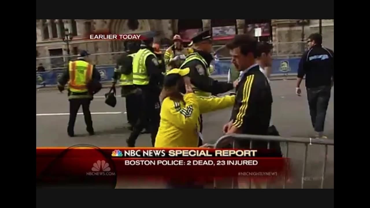 Boston Marathon news clip from live when it happened April 15, 2013