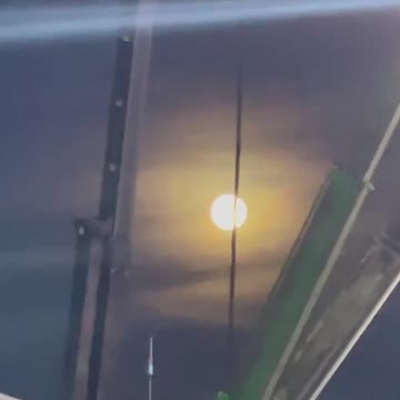 Orange Harvest Moon in Ohio at the Trump Rally.