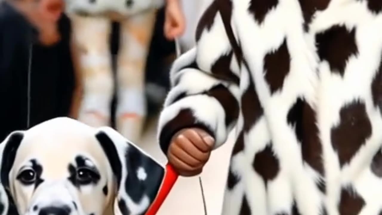 Baby fashion show with animals