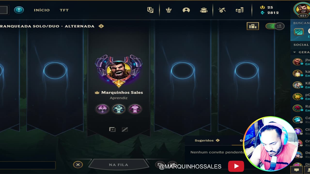 marquinhos sales jogando league of legends