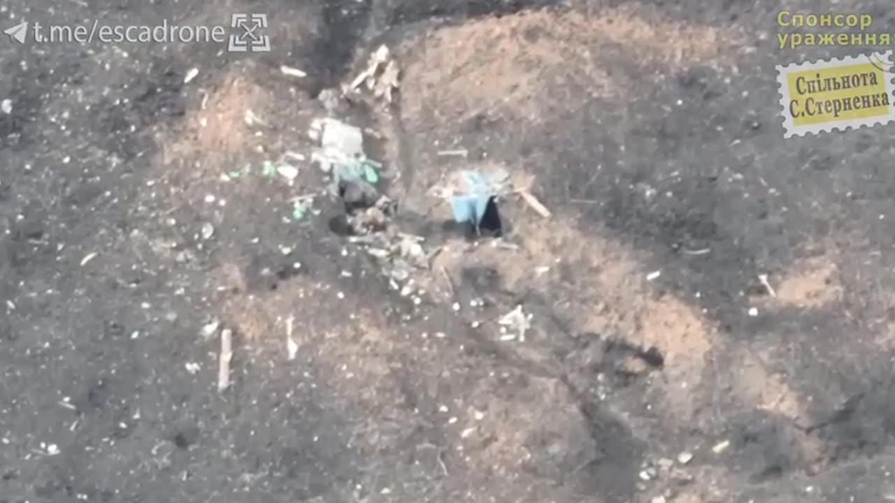 (Insane)Footage of Ukrainian Bouncing Kamikaze Drone into Russian Dugout