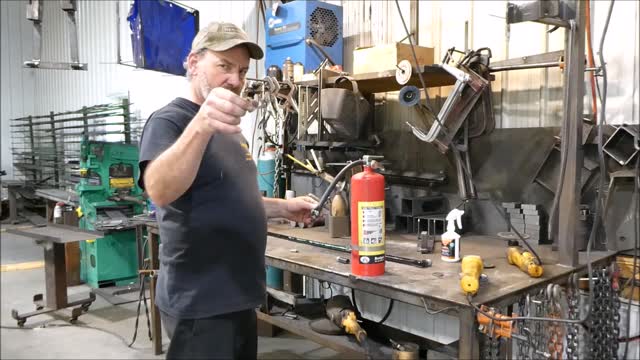 Used Fire Extinguisher Good Use Portable Air Tank