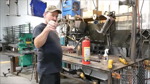 Used Fire Extinguisher Good Use Portable Air Tank