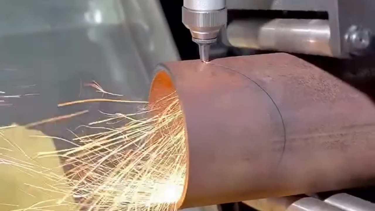 Cutting Through Thick Metal Pipes: The Might of a Powerful Laser