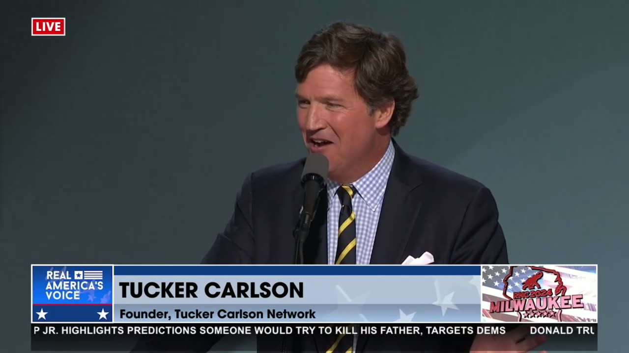 Tucker Carlson Rocks the Stage with Epic Speech, Earns Standing Ovation