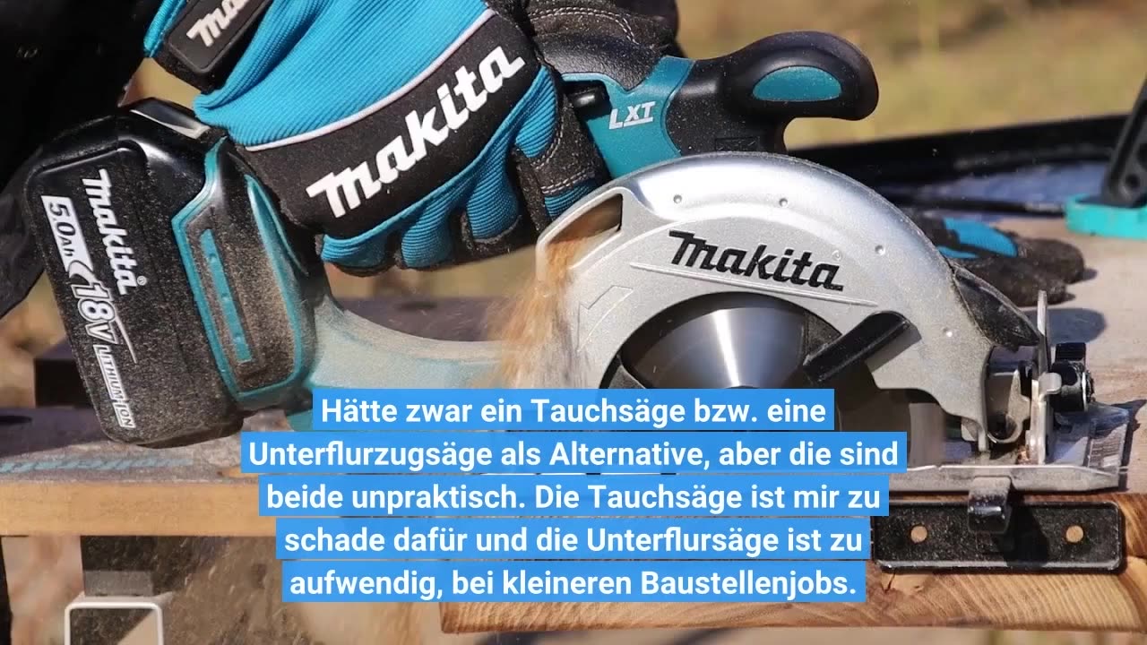 Makita DSS501Z Akku-Handkreissäge 51mm 18,0 V (ohne Akku, ohne Ladegerät), Blau