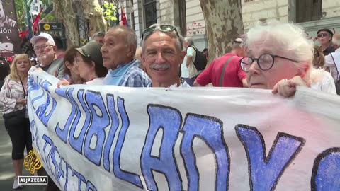 Argentina demonstrations: Workers protest President Milei's austerity measures