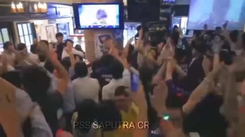 Crazy fan reactions fill the streets "Japan wins over Germany in the 2022 World Cup