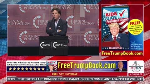 TPUSA 2024: Tucker Carlson Speaks at Turning Point Rally in Duluth, GA