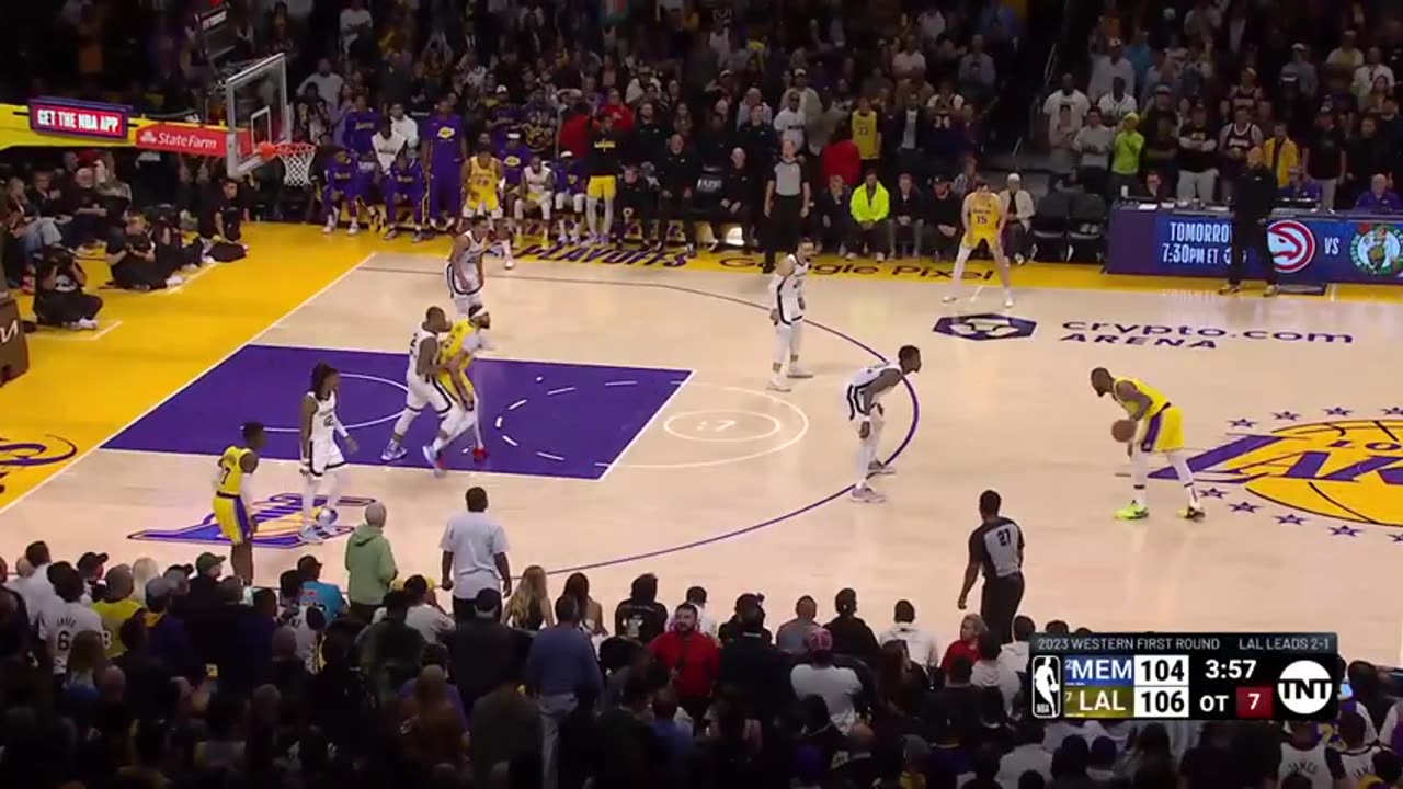 Lebron James Drops CLUTCH DOUBLEDOUBLE In Lakers OT W April 24 2023