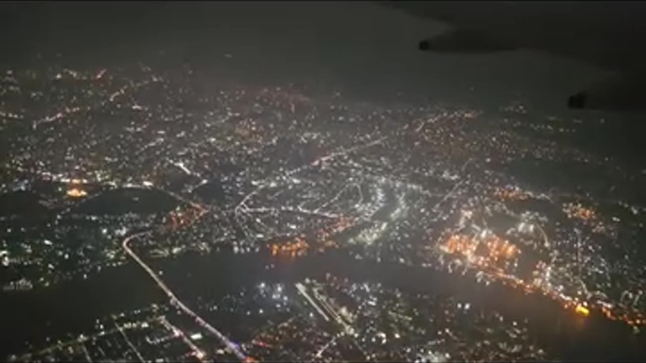 City Night Aerial Shot