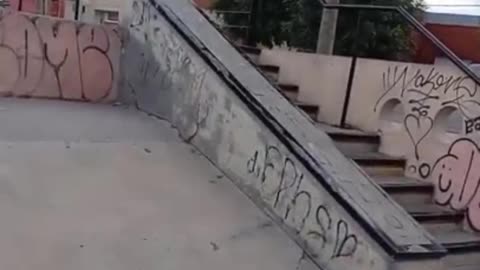 skateboarder falling down