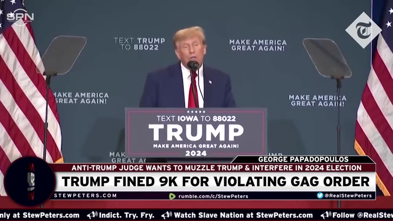 Trump Fined 9K For Violating Gag Order: Judge INTERFERES In 2024 Election Could Jail Trump