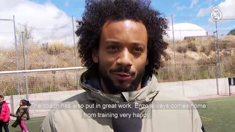 Marcelo, a proud dad to a Real Madrid CHAMPION!