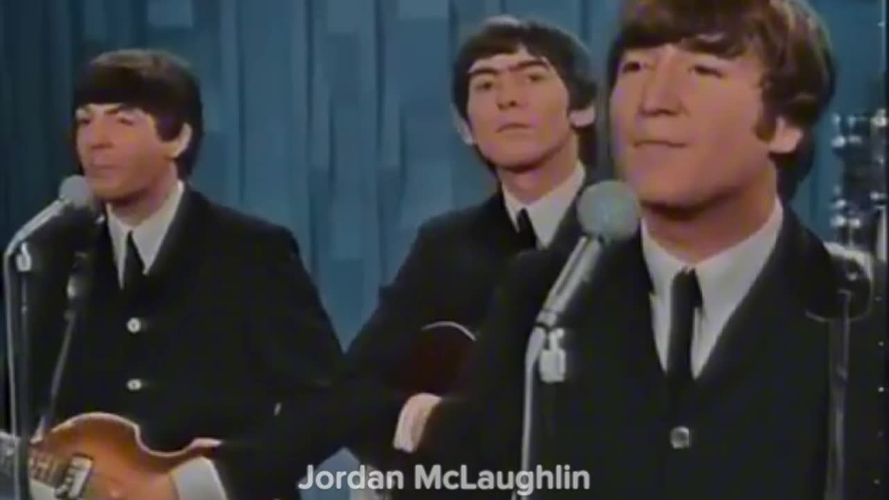 The Beatles I Want To Hold Your Hand. (COLORIZED) Live on the Ed Sullivan Show