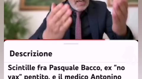 Pasquale Bacco: <<I vaccini non impediscono i contagi. Sono state dette sciocchezze>>