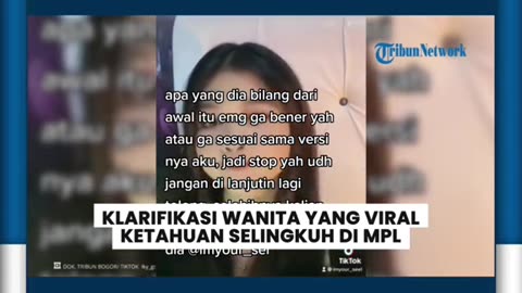 KLARIFIKASI WANITA YANG KETAUAN SELINGKUH SAAT NONTON MPL