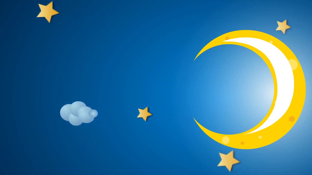 Kids Cartoon Background Night Sky Full Moon