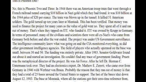 Time Travel The Philadelphia Experiment, The Phoenix Project, Montauk and Orion Technology Part 1