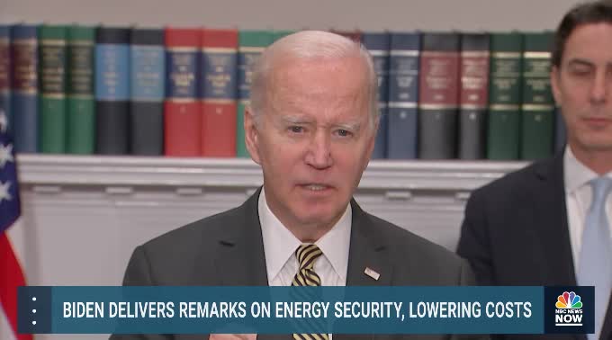 Biden: "My message to the American energy companies is this: You should not be using your profits to buy back stock or for dividends. Not now, not while a war is raging."