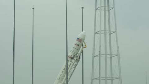 Antares Rocket Raised on Launch Pad.NASA18