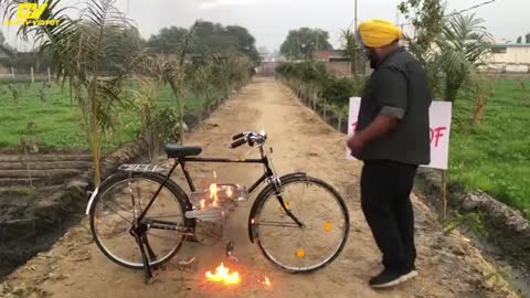 Electric cycle conversion invented in India