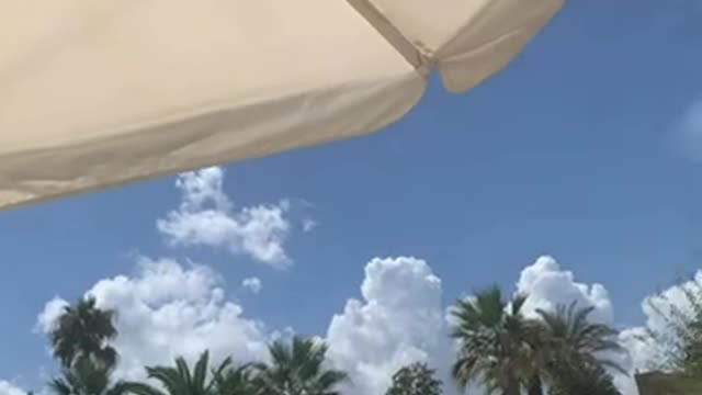 We are at the swimming pool