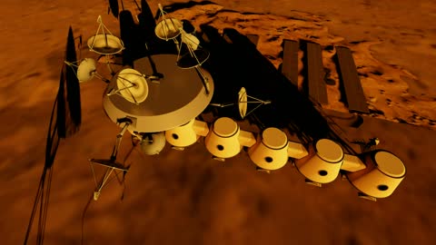 Space station on the surface of Mars