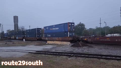 CSX Container Train in Cordele 11-09-24