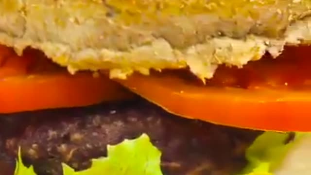 Homemade hamburger.