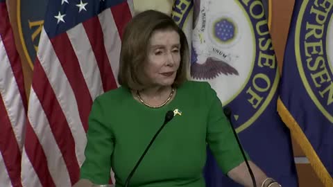 Pelosi: "I wanna salute president Biden for what he has done in the fight against COVID."