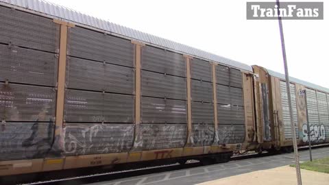 CN 2706 & CN 2503 Engines - TRAIN 274 Autoracks Eastbound In Ontario