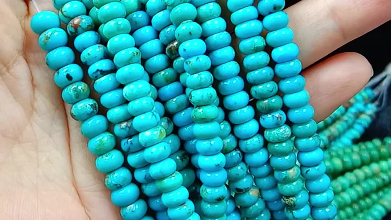 Natural turquoise blue and green roundle beads size 6mm Gemstone Stones for Jewelry Making