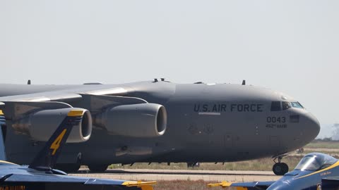 Air Force C-17 Globemaster landing at Marine Corps Air Station Miramar