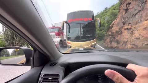 SCARED ME/ALMOST KILLED ME! Full video of what happened to the Giant Truck/Omega Bus.