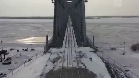 Russia and China have started traffic on the first railway bridge over the Amur Rive