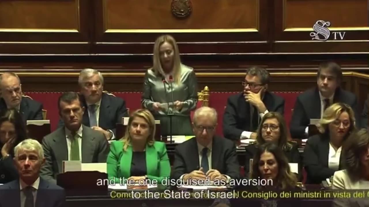 Giorgia Meloni condemned Hamas in Parliament today.