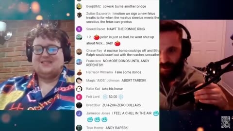 Andy makes an abortion "song," IMMEDIATELY BACKPEDALS - Kino Casino w/ chat reaction