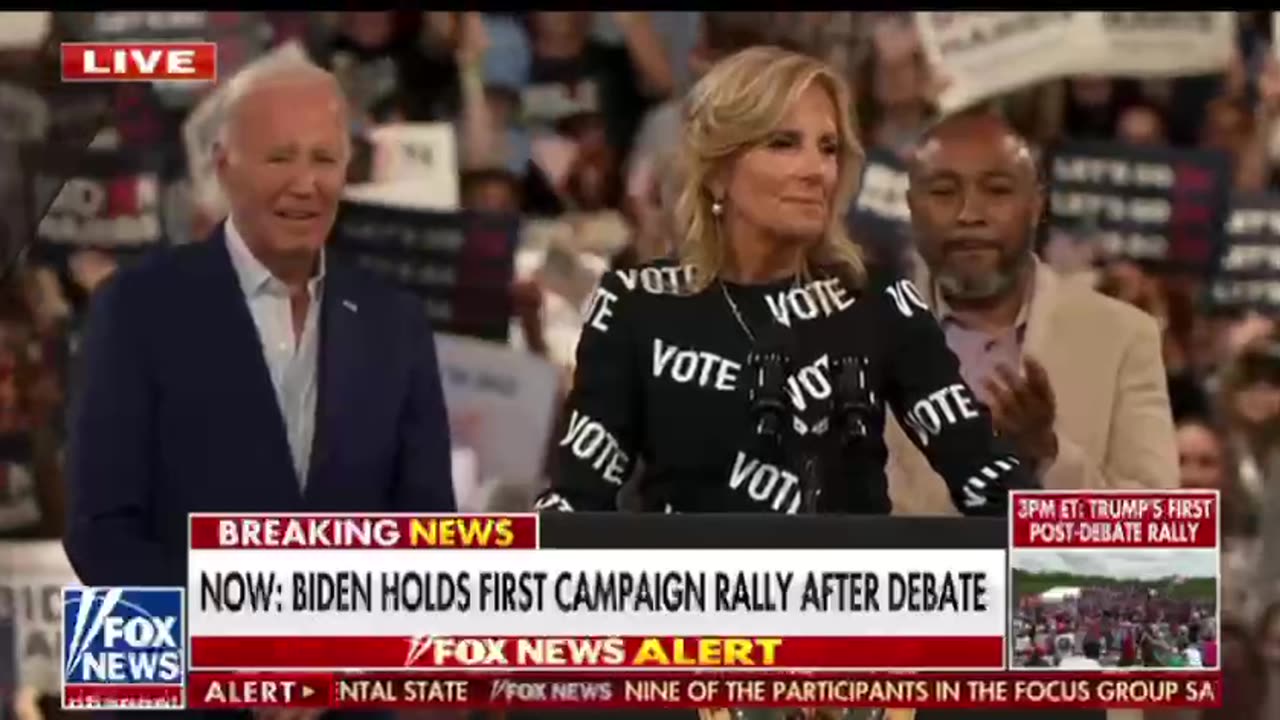 Biden holds first compaign rally after debate