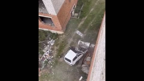 Another angle of the crazy Russian amateur stuntman