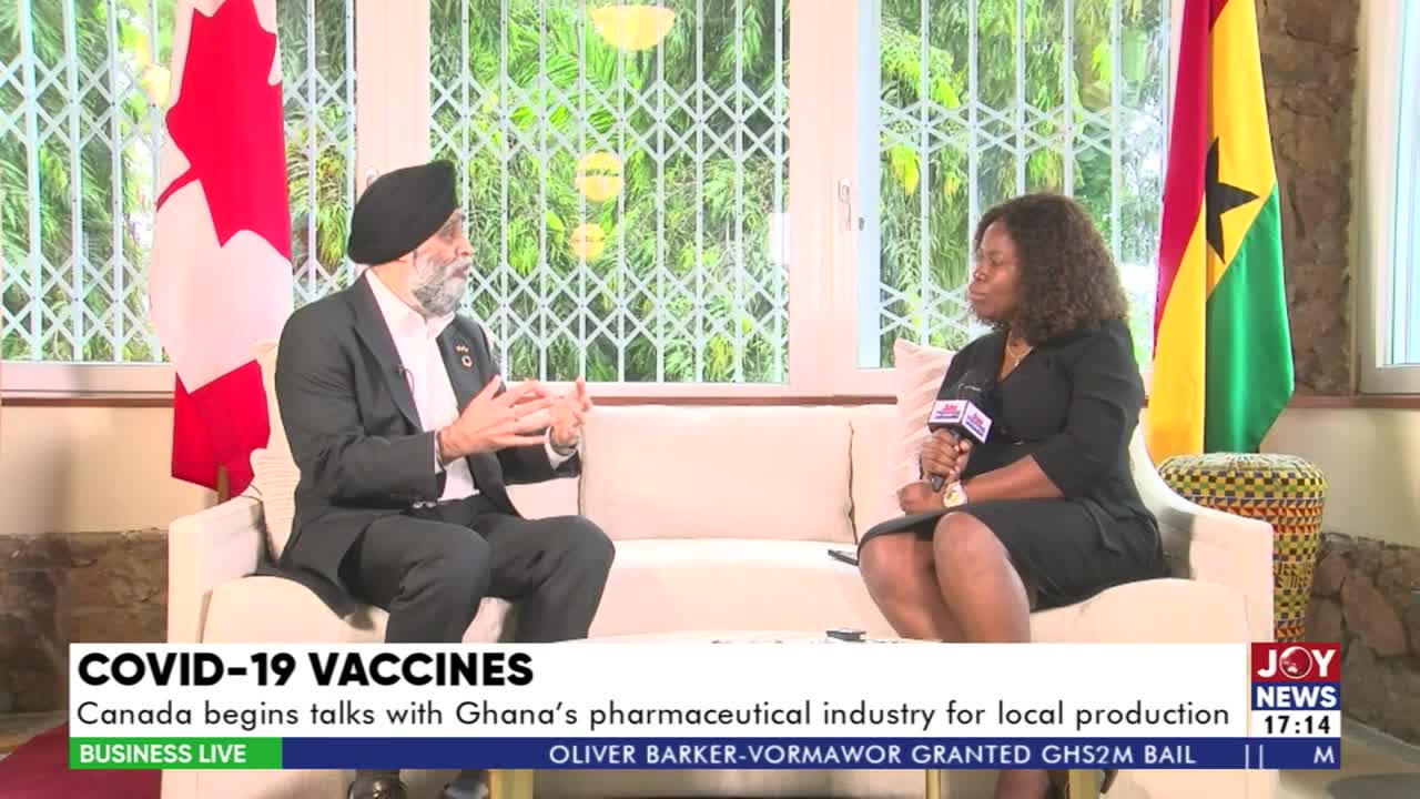 Canada begins talks with Ghana's pharmaceutical industry fro local production - Joy News(16-3-22)