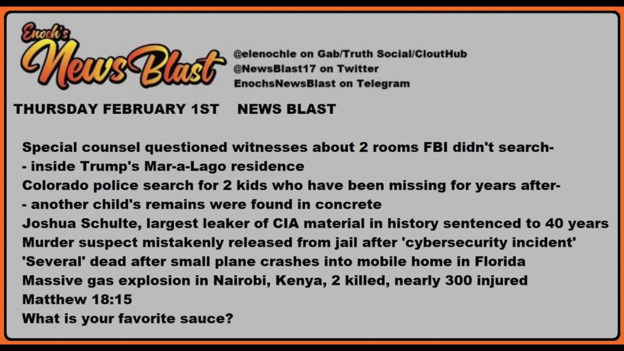 Thursday, February 1, 2024 News Blast