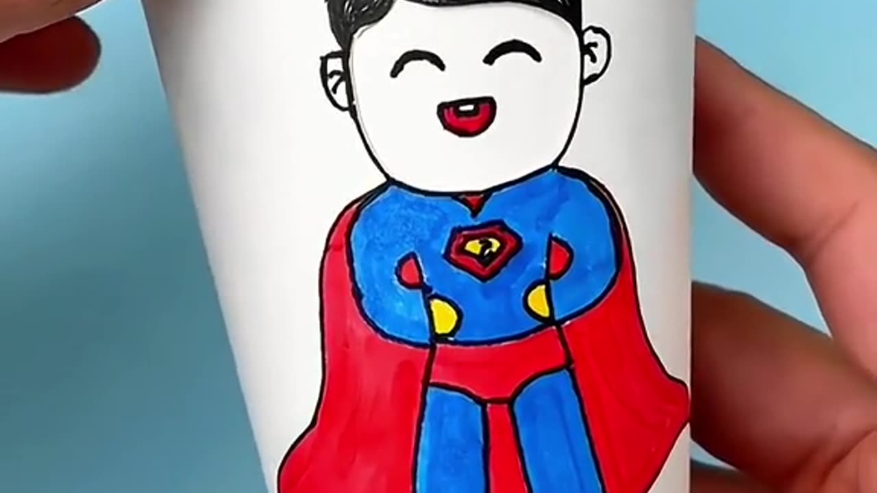 Cup Super Man Making At Home For Fun