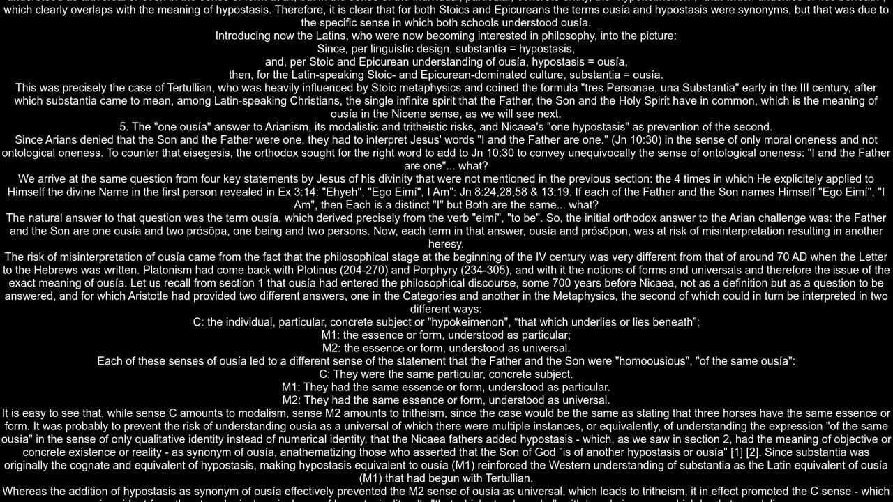 Why were ousia and hypostasis synonymous in the Nicene Creed