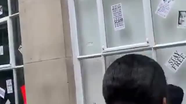 UK Protestors Put Stickers All Over The Place