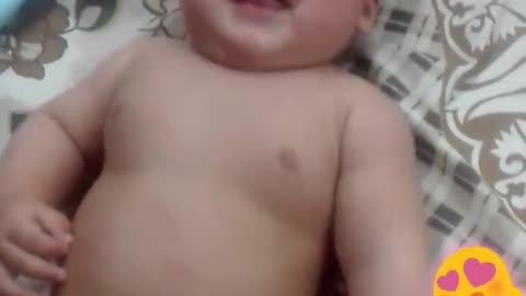 Cute healthy baby playing