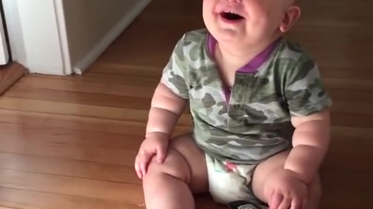 Baby Laughing Hysterically at Mom's Sunglasses Trick