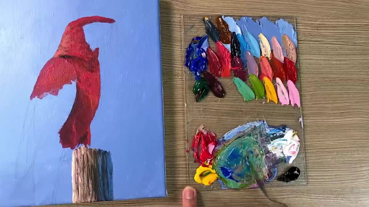 Acrylic Painting Parrot Bird_p17