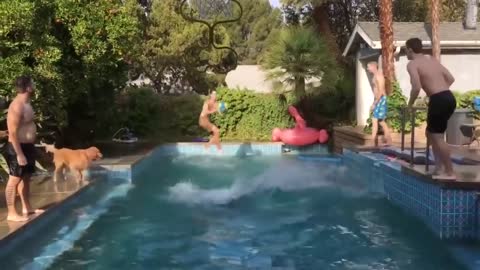 TRY NOT TO LAUGH CHALLENGE #3 - Babies Playing Water In The Pool