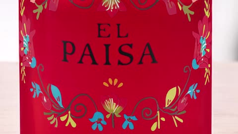 Vaso único El Paisa con diseño floral mexicano #VasoMexicano #ElPaisa